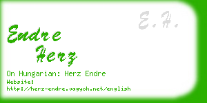 endre herz business card